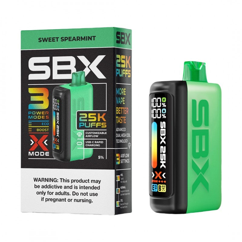 SBX 25K Disposable Vape | Price $16.99 | Rechargeable 25000 Puffs