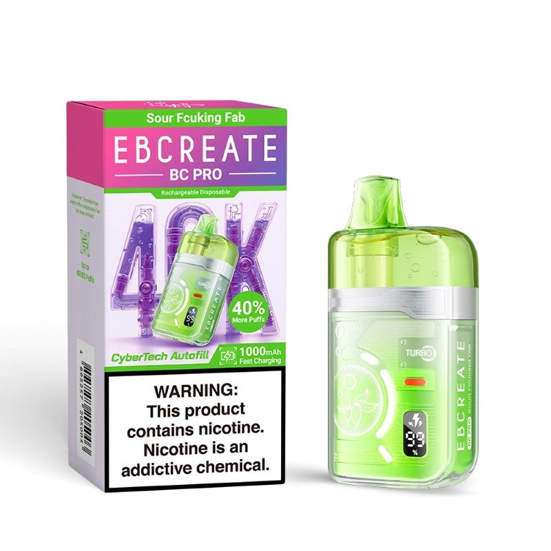 Sour Fcuking Fab EBCREATE BC Pro 40K - Disposable Kit 40000 Puffs