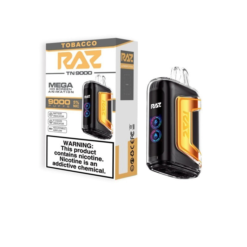 Tobacco RAZ TN9000 Disposable Rechargeable Vape Kit