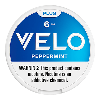 Velo Plus Peppermint Nicotine Pouches - Only 25 Cans Available 45 Days